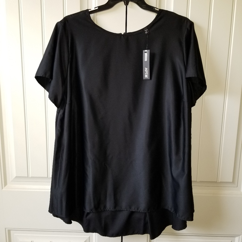 NWT Apt9 Black Blouse